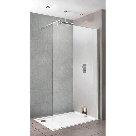 Fixed glass shower screen